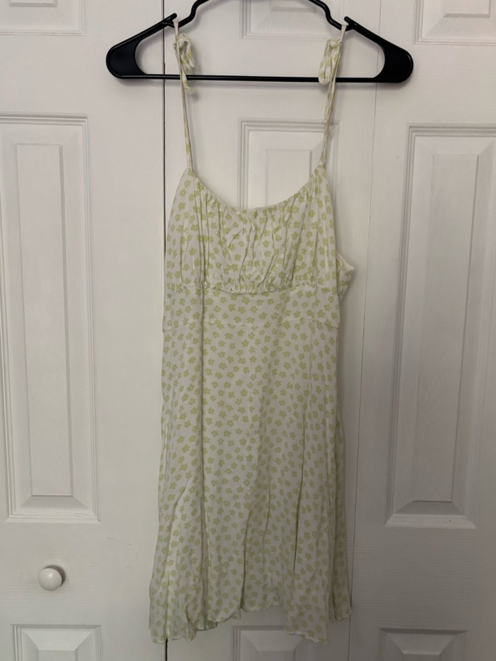 La Hearts Light Green Floral Mini Dress
